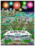 Charles Fazzino Art Charles Fazzino Art Super Bowl LIV: Miami (DX)